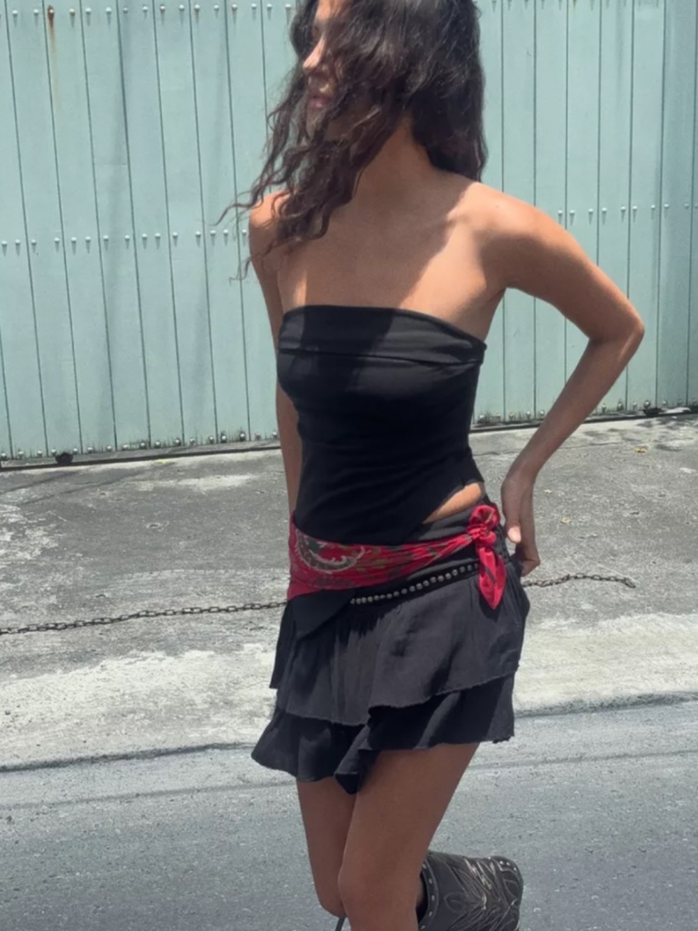 Zara asymmetric bandeau top